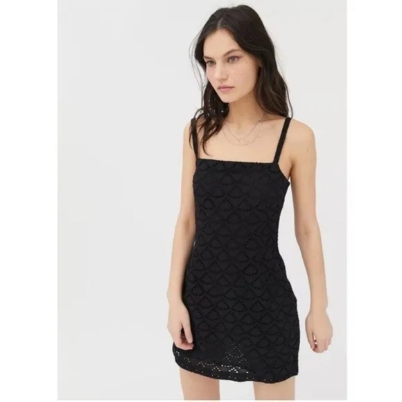Urban Outfitters Wilma Eyelet Body-Con Mini Dress Size L NWT - Picture 2 of 11